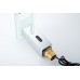 Aquafaucet LED Sensor Automatic Touchless Waterfall Bathroom Faucet Glass Spout Vessel Sink Mixer Tap Lavatory Chrome Finished - B017DB26KK